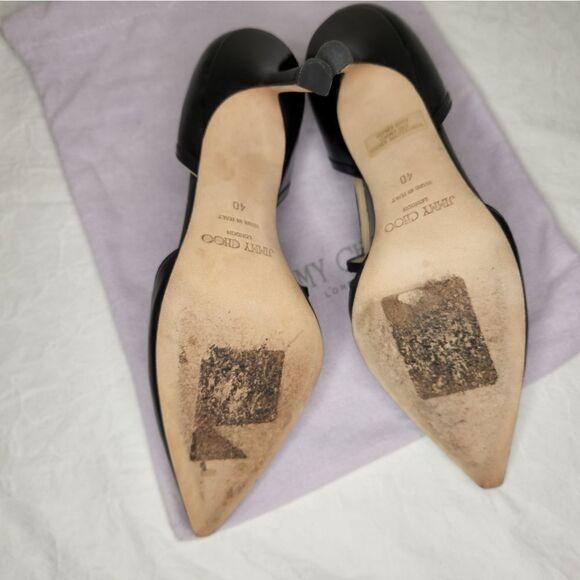 JIMMY CHOO black leather high heels - Picture 11 of 15